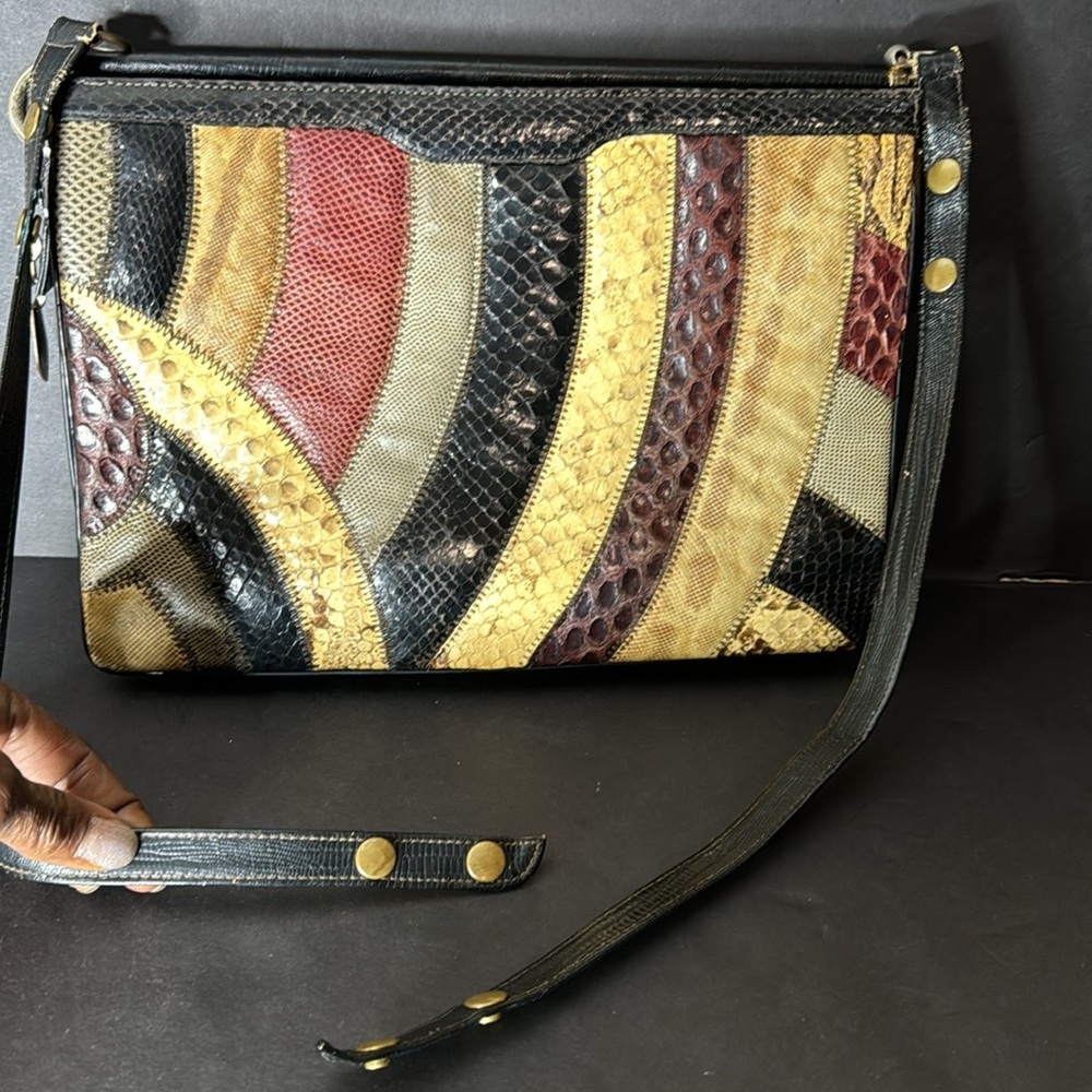 Supreme Vintage Python Snake Patchwork Bag - image 11